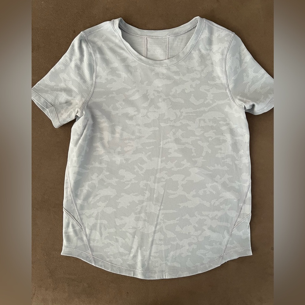 Lululemon Gray Camo Workout Top